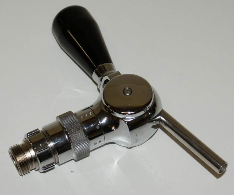 Compensatorkraan chroom 8 mm met flare aansluiting